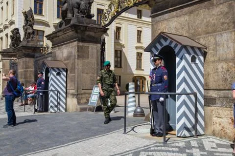 Guard of Prague Castle Stock Photos