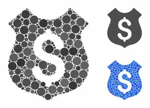 Guard price Composition Icon of Spheric Items 스톡 일러스트