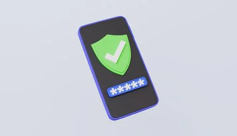 Guard shield protections with password security, cyber security concept Stock Illustration