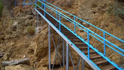 Guard of the Stairs Stock Footage 95726570