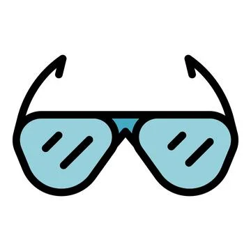 Guard sunglasses icon vector flat 库存插图