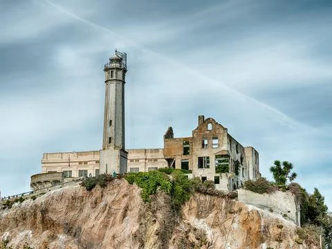 The Guard Tower Of Alcatraz Stock Photos