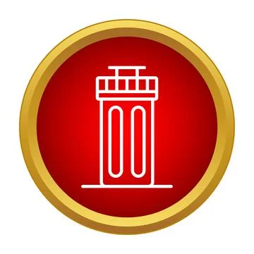 Guard tower icon symbolizing security and defense Stock Illustration