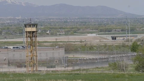 Guard tower at a prison. Video stock 107414430