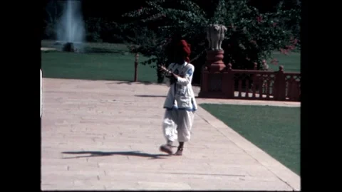 Guard Walking in Jaipur Stock Footage 276293174