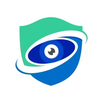 Guard Watch Blue Modern Shield Symbol Logo Design Stock Illustration