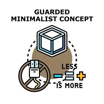 Guarded minimalist concept symbolizing restrictive digital simplicity Stock Illustration