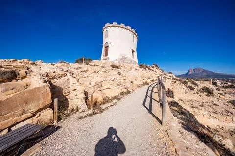 Guarded Path to the Historic Tower Stock Photos