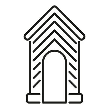 Guardhouse sentry box security checkpoint icon Stock Illustration