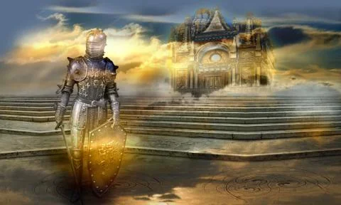 The guardian of the celestial palace Stock Photos