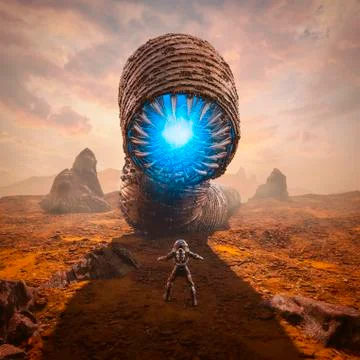 Guardian of the sands Illustrazione stock