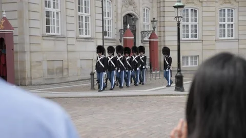Guardists marching slow motion  Stock Footage 221424266