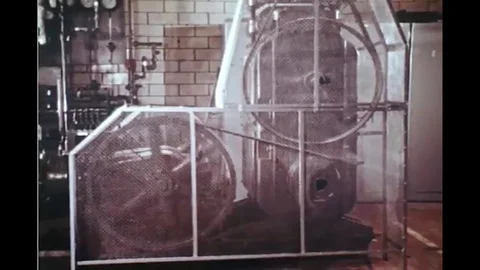 Guards are optimized around heavy machinery for maximum worker safety Stock Footage 116257485