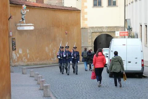 Guards marching Stock Photos
