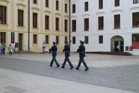 Guards in prague Foto stock
