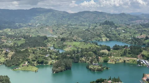Guatape lakes Stock Footage 277592387