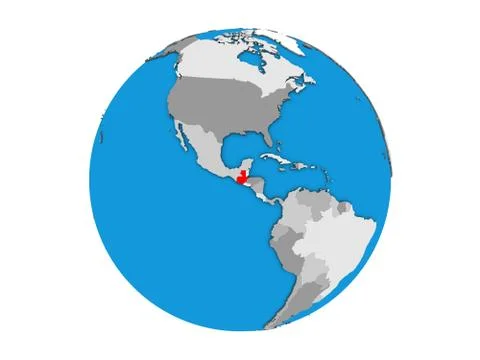 Guatemala on 3D globe isolated Stock Illustration