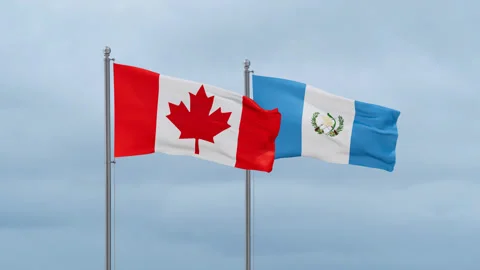 Guatemala and Canada flag Video stock 252023765