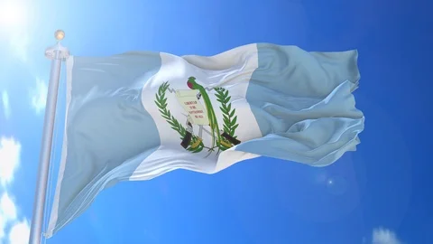 Guatemala animated flag pack in 3D and isolated background Stock Footage 119931134