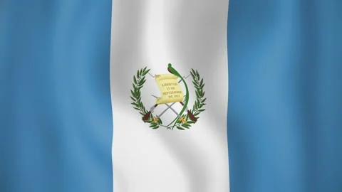 Guatemala animated flag. Seamless loop. 4K Stock-Footage 145440785
