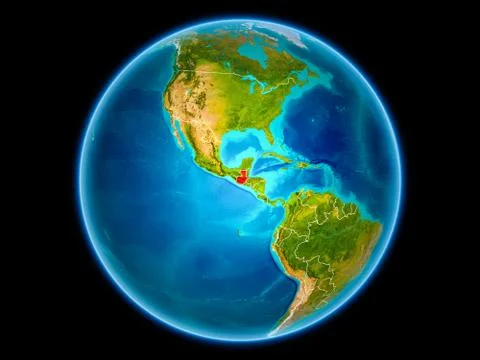 Guatemala on Earth from space Stock Illustration