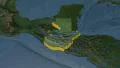 Guatemala extruded. Blue Marble. 4k or 4k+ Resolution