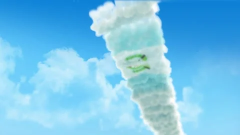 Guatemala Flag 3D Render Animation Created with Colored Smoke Trails by Airc Stock Footage 332307104