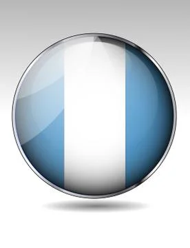 Guatemala flag button Stock Illustration