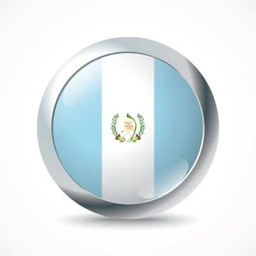 Guatemala flag button Illustrazione stock