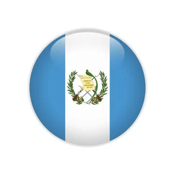 Guatemala flag on button Stock Illustration