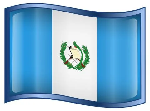 Guatemala flag icon. Stock Illustration