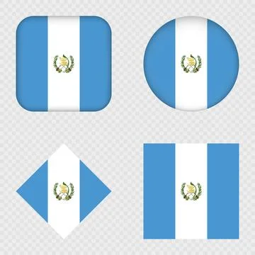 Guatemala Flag Icons Pack. Vector illustration. Stock Illustration