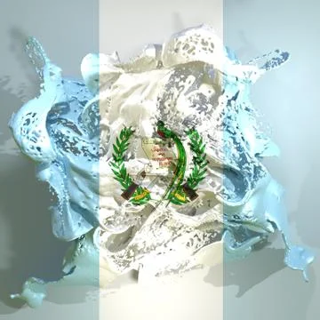 Guatemala flag liquid Stock Illustration