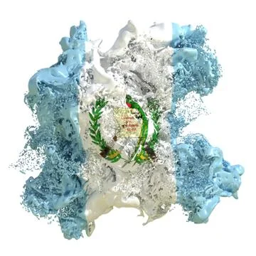 Guatemala flag liquid Stock Illustration