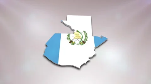 Guatemala Flag on Map Stock Footage 277946177