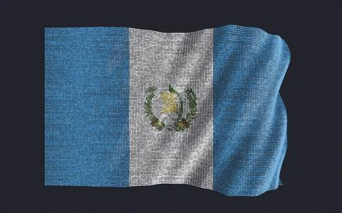 Guatemala flag particles 3D vector illustration. A digital flag representat.. Stock Illustration