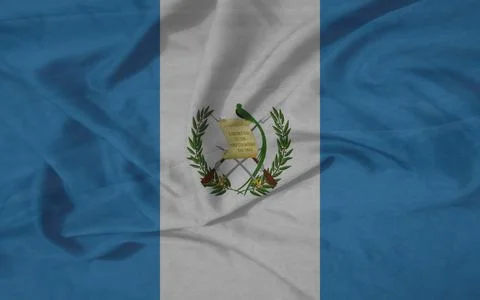 Guatemala   Flag rippling sky texture Illustrazione stock