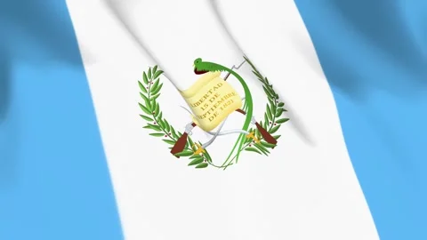 Guatemala Flag Seamless Loop 4k 60fps on Sky Background Stock Footage 340349424