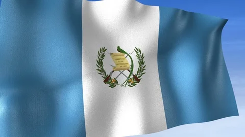 Guatemala Flag - Set of 3 Angles with Masks [3WaveSeries] Stock Footage 102775227