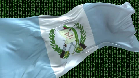 Guatemala flag - Waving flag on matrix binary code background Stock Footage 321421213