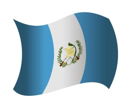 Guatemala flag waving in the wind Stock Illustration