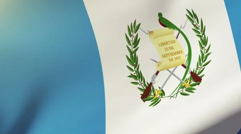 Guatemala flag waving in the wind. Looping sun rises style.  Animation loop Stock-Footage 48594974