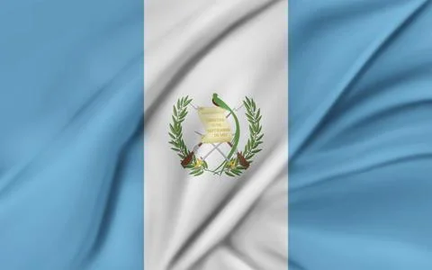 Guatemala Flag Wind Waving Close Up Stock Illustration