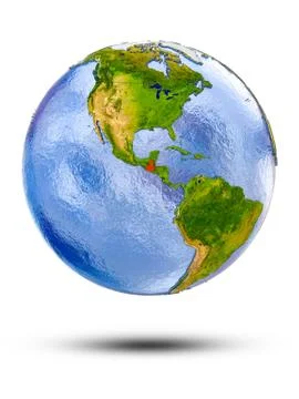Guatemala on globe Stock Illustration