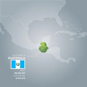 Guatemala information map. Stock Illustration