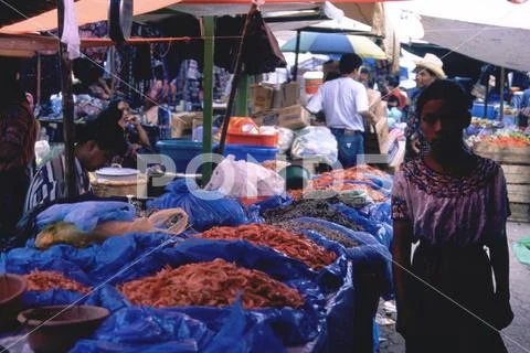Guatemala, Journey through the markets of the villages of the Maya population Stock Photos