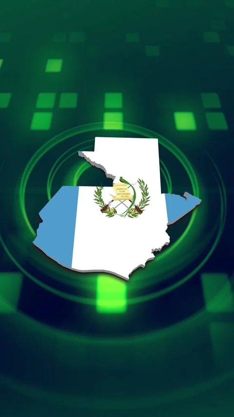 Guatemala Map and Flag Background Stock-Footage 347124876