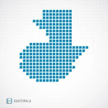 Guatemala map and flag icon Stock Illustration