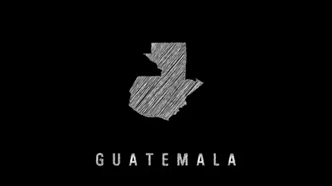 Guatemala map appearing with scribble effect on black background Stock Footage 315569454