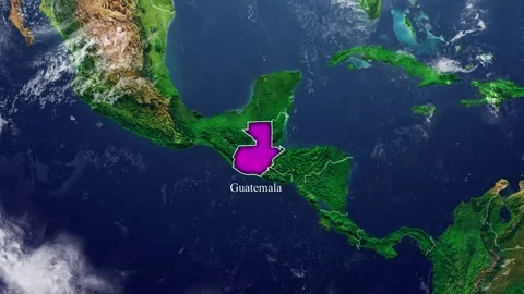 GUATEMALA Map With Borders Stock Footage 318674798